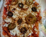 A picture of step 8 of Bun Boat pizza 🍕(microwave).