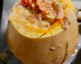 Foto del paso 5 de la receta Calabaza rellena con queso azul, jamón y nata