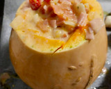 Foto del paso 5 de la receta: Calabaza rellena con queso azul, jamón y nata
