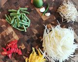 A picture of step 2 of Thai green Papaya salad.