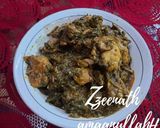 A picture of step 5 of Paalak Maat Chicken or Spinach Amaranthus Chicken.