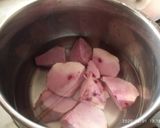 A picture of step 1 of Purple Yam barfi dessert.