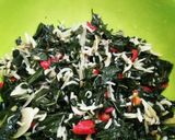 Foto langkah ke 5 dari resep Tumis Daun Singkong Teri Medan.