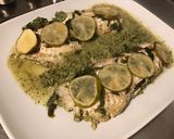 Une image de l'étape 9 de Filets de dorade en sauce verte, ail des ours et citron vert.