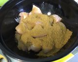Une image de l'étape 2 de Poulet aux champignons, coriandre et crème de masala.