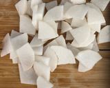 A picture of step 2 of Carrot and Daikon Miso Soup - vegan.
