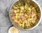 A picture of step 4 of Comfort potatoes salad.