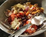 A picture of step 6 of Aloo palak with makhani gravy.