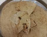 A picture of step 1 of Dal dhokli with left over chapatis.
