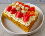 Foto langkah ke 8 dari resep Bolu Labu kuning Kukus.