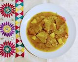 A picture of step 3 of Bengali style Papad - er Dalna.