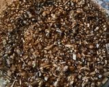 A picture of step 1 of Mochar ghonto (banana flower curry).