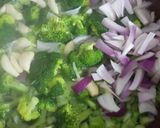 A picture of step 2 of Broccoli almond soup.