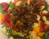 A picture of step 1 of Alkaline Mushroom Salad.
