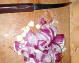 A picture of step 1 of Oriental sausages.