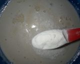 A picture of step 1 of Redvelvet pancake.