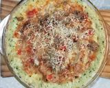 Foto del paso 5 de la receta: Tarta 🥧 de pollo 🐓 y champiñones con masa de arroz 🥘 herbal