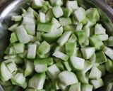A picture of step 1 of Ridge gourd sabji.