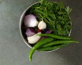 A picture of step 2 of Prawns Biryani.