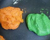 A picture of step 7 of Tricolour peanut katli.