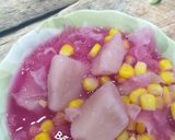 Hình bước làm 5 của món Chè bắp,khoai môn,nấm tuyết và lá cẩm