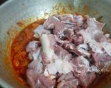 A picture of step 3 of Mutton biryani in electric rice cooker.