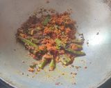 A picture of step 3 of Bharva Bhindi.