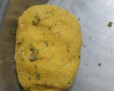 A picture of step 1 of Cornmeal Papadi.