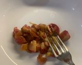 A picture of step 3 of Rhubarb Fool.
