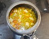 A picture of step 1 of Cheese Pav Bhaji.