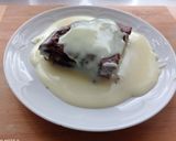 Ananászos kakaós piskóta, vanília pudinggal - halogénes sütőben sütve recept fázis 7 fotója