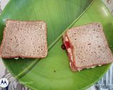 A picture of step 2 of Millet bread sandwich.