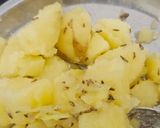 A picture of step 1 of Aloo Capsicum.
