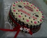 Foto langkah ke 9 dari resep Brownies Kukus edisi Ulang Tahun + cara membuat pagar coklat tanpa cetakan.