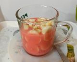 A picture of step 4 of Sagodana with Rose syrup and banana 🍌 🍌 🍝.