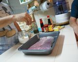 A picture of step 1 of Pork Flank Skirt.