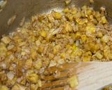 A picture of step 3 of Middle Eastern inspired Chickpea, potato and tomato soup.