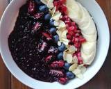 Black rice porridge with greek yoghurt,fruits and flaked almonds recipe step 5 photo