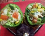 A picture of step 3 of Broccoli pasta and corn salad.
