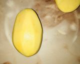 A picture of step 1 of Baked potato wedges.