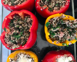 Foto del paso 8 de la receta: Pimientos rellenos de carne y quinoa con salsa de tomate a la crema