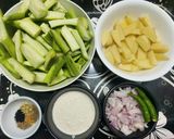 A picture of step 1 of Turai / Nenua Aloo Posto.