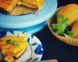 A picture of step 4 of Baked Mango Cheesecake with Yogurt.