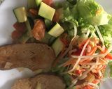 Foto del paso 8 de la receta: Papillote de verduras y seitán con ensalada