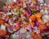 A picture of step 2 of Masala papad.