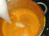Crema de calabaza y zanahoria, fast and rápido