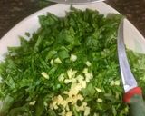 A picture of step 2 of Sarson Ka Saag,Makki Ki Rotis, turnips Bhaji,hot dry fruits Gur.