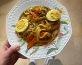 Foto del paso 4 de la receta: Noddle de arroz al curry con brócoli violeta y huevo 🤤