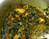 A picture of step 3 of Soya methi Aloo.