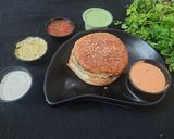 A picture of step 5 of Vegetable burger.